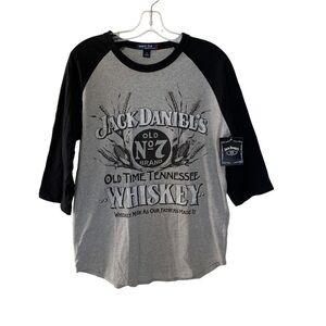 Jack Daniels Black and Gray Long Sleeve Tee